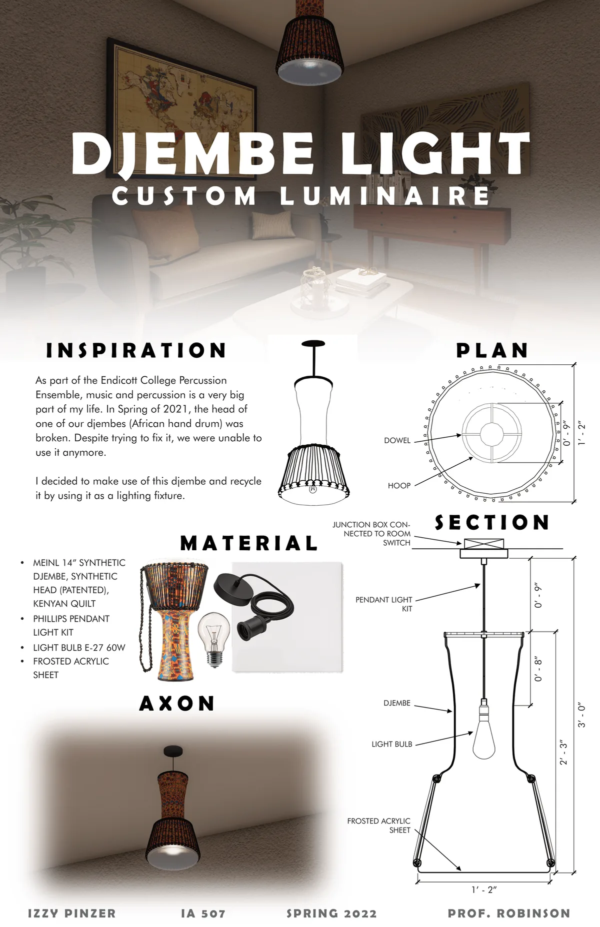 Custom Luminaire   Djembe 1